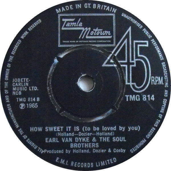 Earl Van Dyke & The Soul Brothers (17) -I Can't Help Myself / How Sweet It Is (To Be Loved By You)
