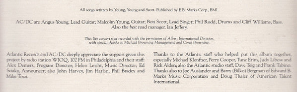 AC/DC -Live From The Atlantic Studios