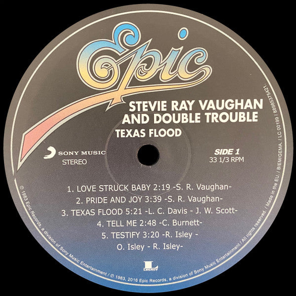 Stevie Ray Vaughan And Double Trouble* -Texas Flood