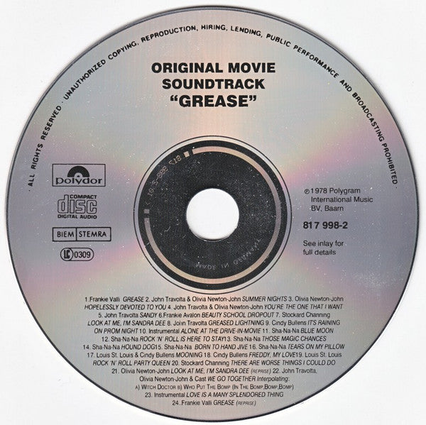 Various - Grease (The Original Soundtrack From The Motion Picture)