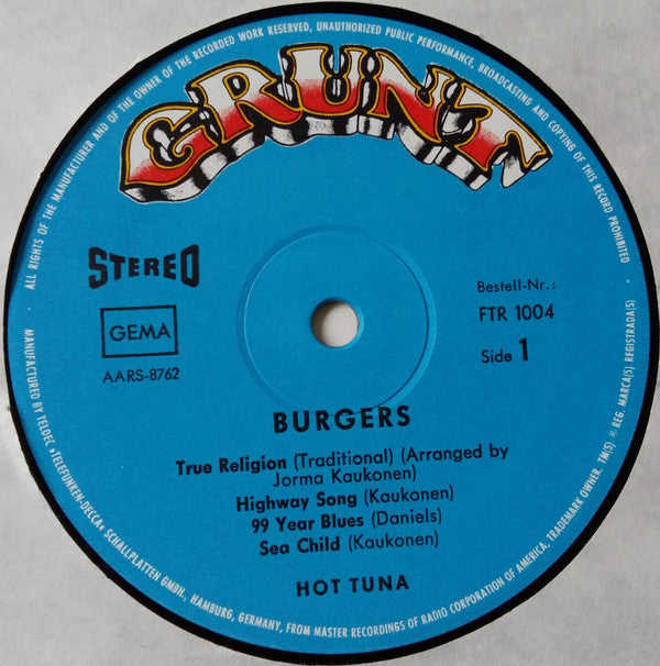 Hot Tuna -Burgers