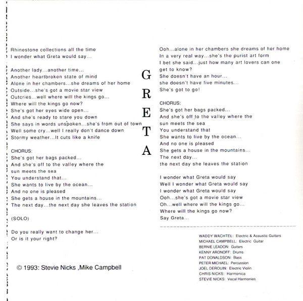 Stevie Nicks -Street Angel