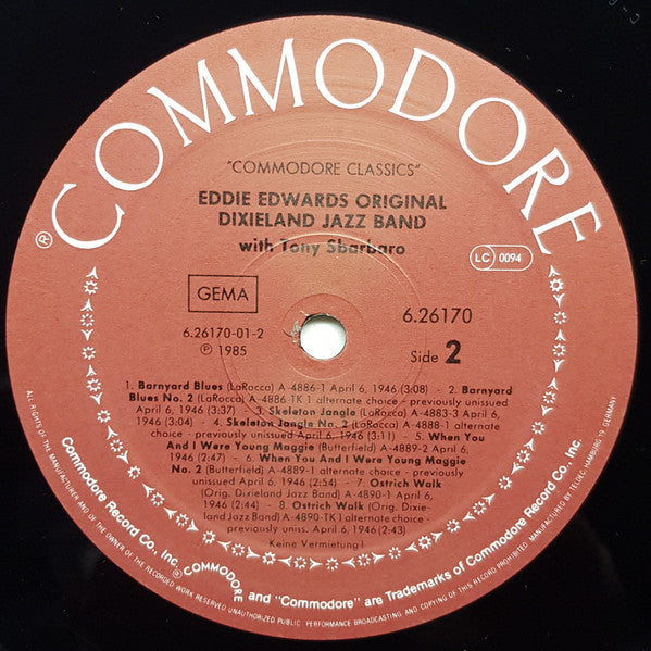 Eddie Edwards Original Dixieland Jazz Band* With Tony Sbarbaro - Eddie Edwards Original Dixieland Jazz Band With Tony Sbarbaro - 1945 And 1946