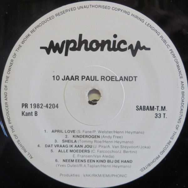 Paul Roelandt -10 jaar Paul Roelandt