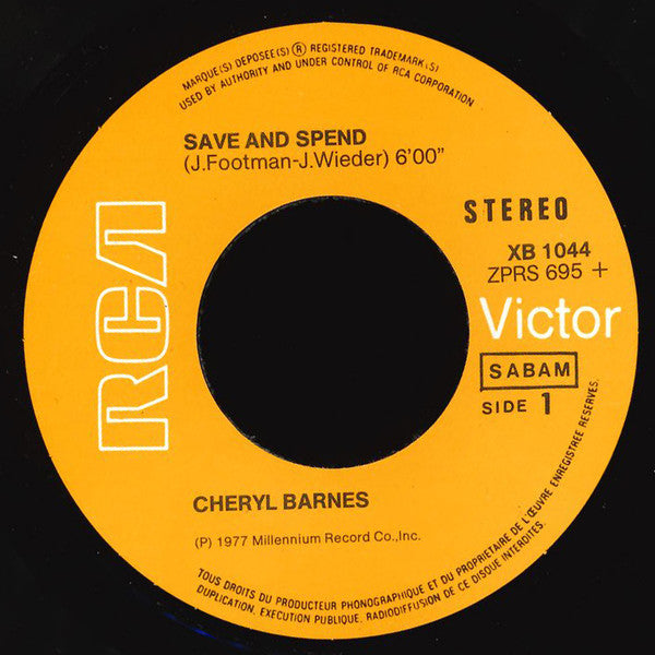 Cheryl Barnes -Save And Spend