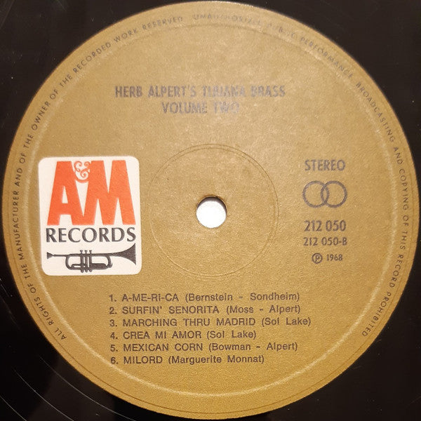 Herb Alpert's Tijuana Brass* - Volume 2