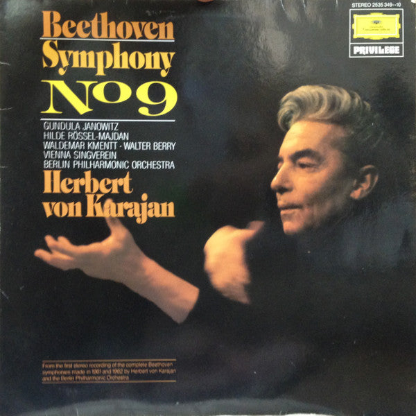 Beethoven* - Herbert Von Karajan, Berliner Philharmoniker, Gundula Janowitz, Hilde Rössel-Majdan, Waldemar Kmentt, Walter Berry, Wiener Singverein -Symphonie Nr. 9
