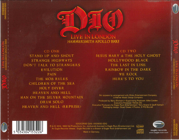 Dio (2) -Live In London Hammersmith Apollo 1993
