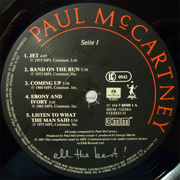 Paul McCartney -All The Best !