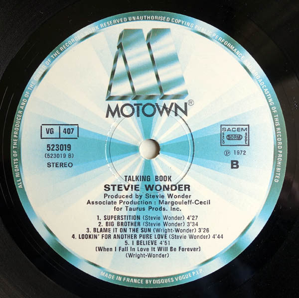 Stevie Wonder -Talking Book