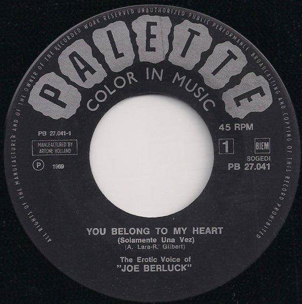 The Erotic Voice Of "Joe Berluck"* -You Belong To My Heart