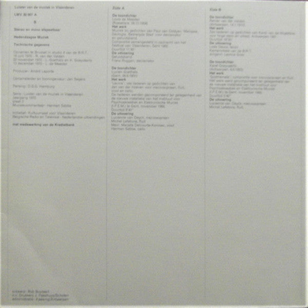 Various - Luister Van De Muziek In Vlaanderen 7 - Hedendaagse Muziek