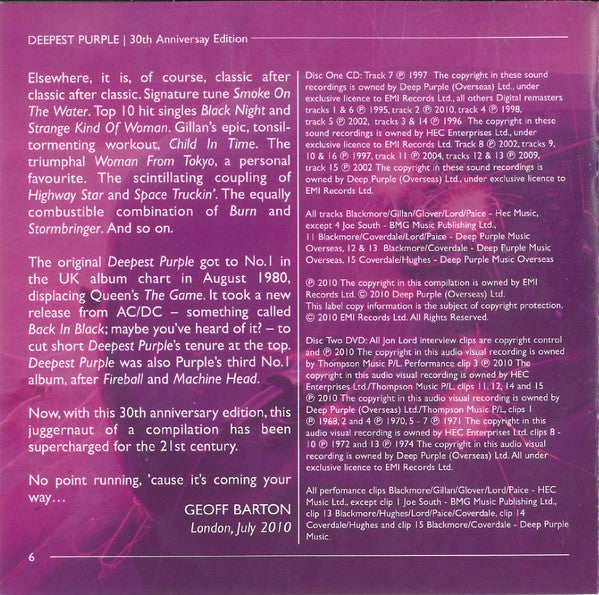 Deep Purple -Deepest Purple: The Very Best Of Deep Purple