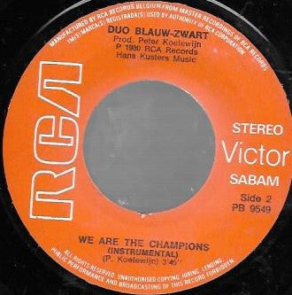 Duo Blauw-Zwart -We Are The Champions