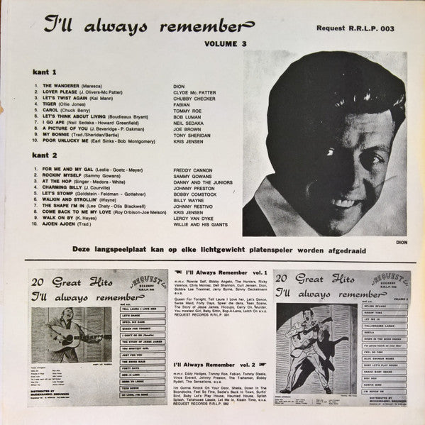 Various - 20 Great Oldies -  I'll Always Remember Volume 3