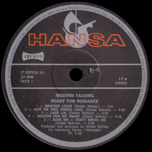 Modern Talking -Ready For Romance (The 3rd Album)