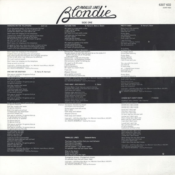 Blondie - Parallel Lines