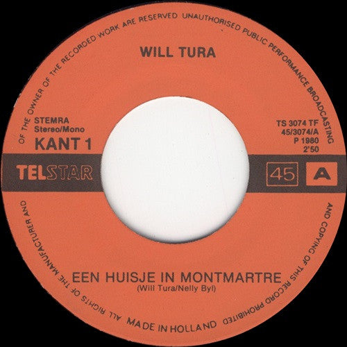 Will Tura -Een Huisje In Montmartre