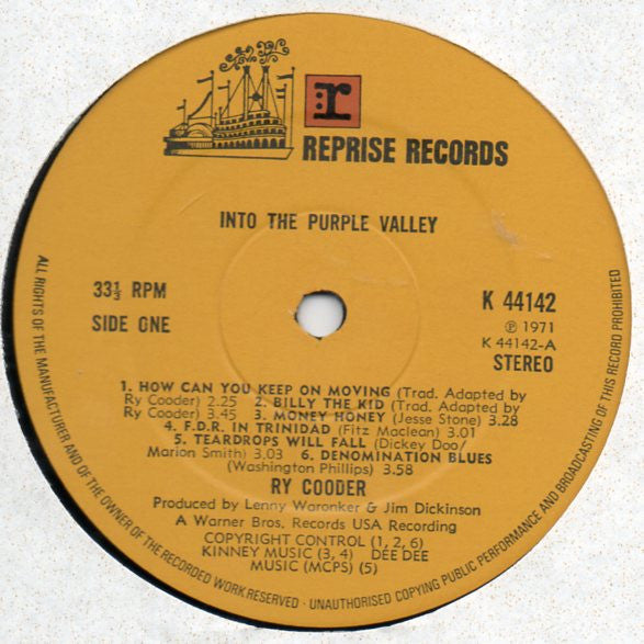 Ry Cooder -Into The Purple Valley