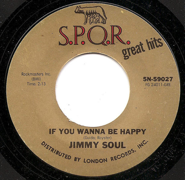 Jimmy Soul -If You Wanna Be Happy / Treat 'Em Tough