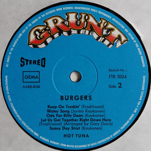 Hot Tuna -Burgers