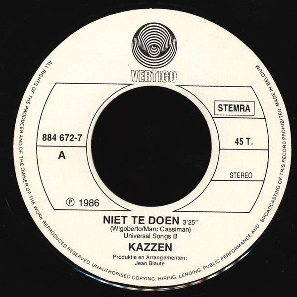 Kazzen -Niet Te Doen