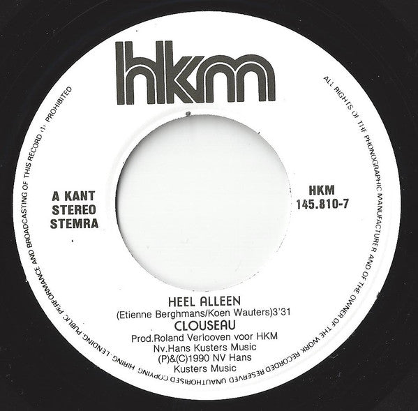 Clouseau - Heel Alleen