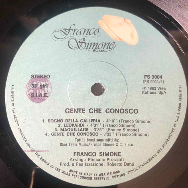 Franco Simone -Gente Che Conosco