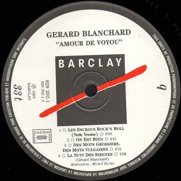 Gérard Blanchard -Amour De Voyou