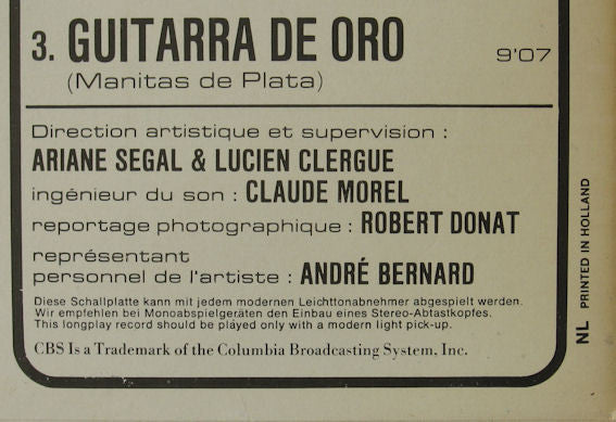 Manitas De Plata - La Guitare D'Or De Manitas