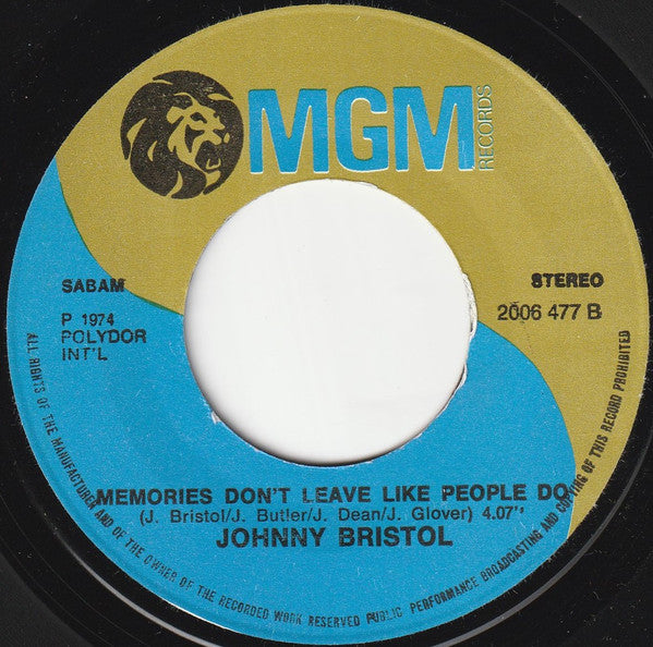 Johnny Bristol -You And I