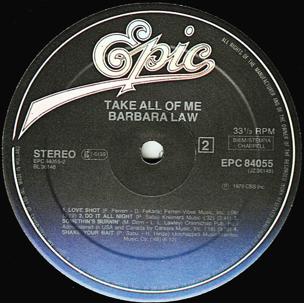 Barbara Law -Take All Of Me