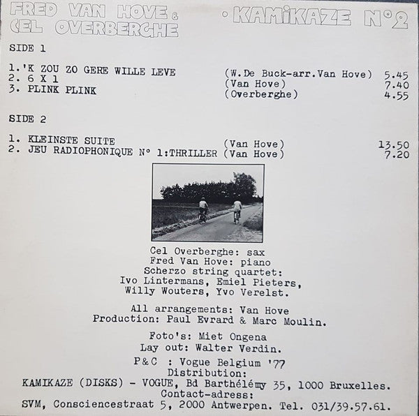 Fred Van Hove & Cel Overberghe -Fred Van Hove & Cel Overberghe With Strings - Met Strijkers - Avec Cordes