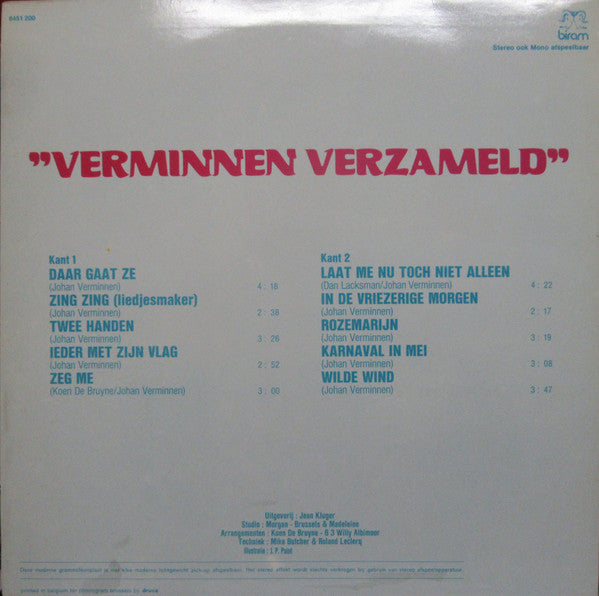 Johan Verminnen -Verminnen Verzameld