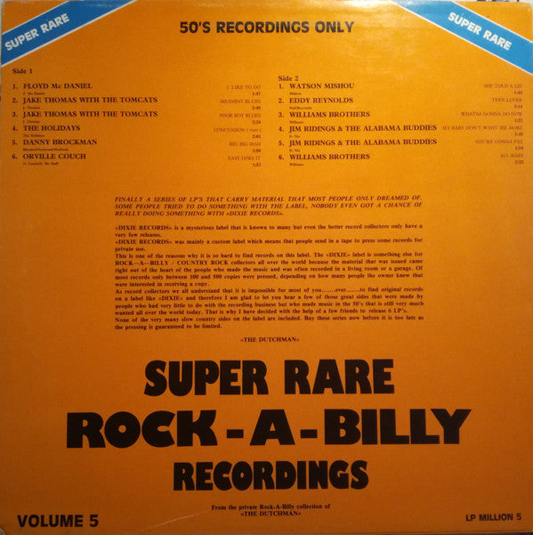 Various -  The Best Of Dixie - Super Rare Rock-A-Billy Recordings Vol. 5