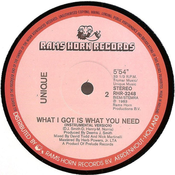 Unique (5) -What I Got Is What You Need