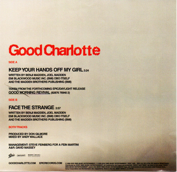 Good Charlotte -Keep Your Hands Off My Girl