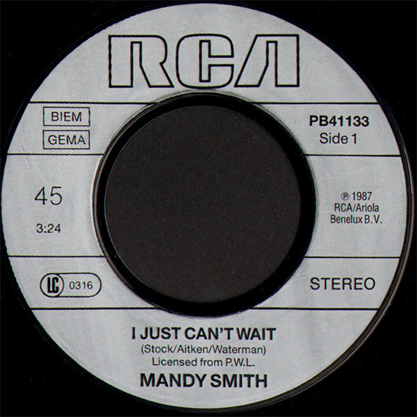 Mandy Smith -I Just Can't Wait