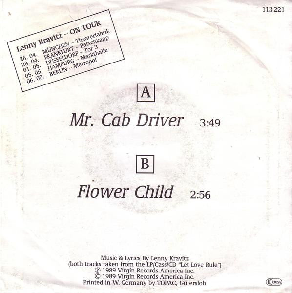Lenny Kravitz -Mr. Cab Driver