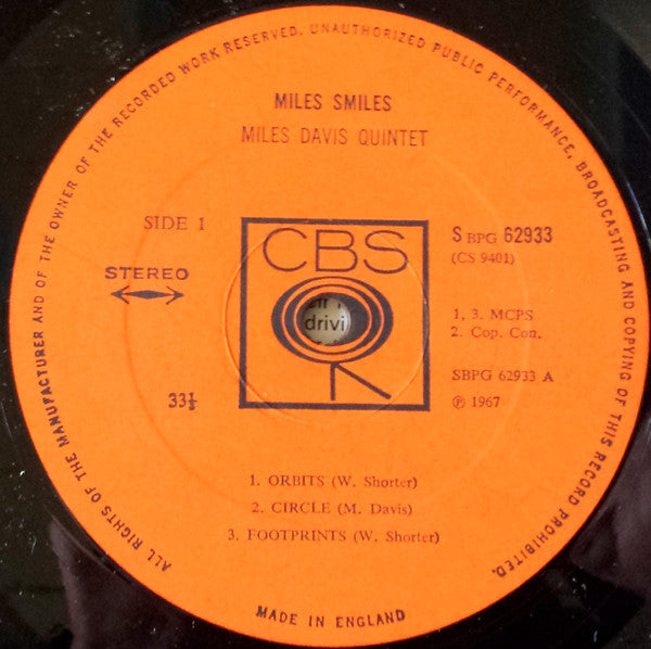 Miles Davis Quintet* -Miles Smiles