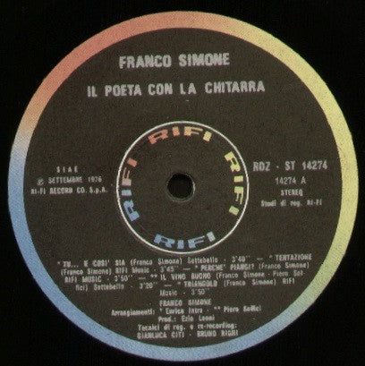 Franco Simone -Il Poeta Con La Chitarra
