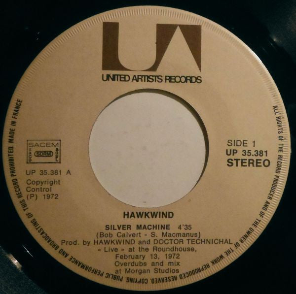Hawkwind -Silver Machine / Seven By Seven