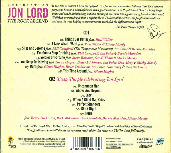 Various -Celebrating Jon Lord The Rock Legend