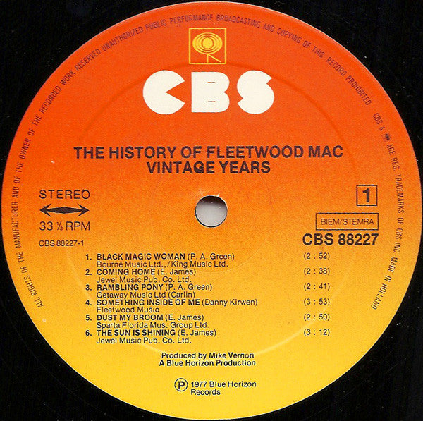 Fleetwood Mac - The History Of Fleetwood Mac - Vintage Years