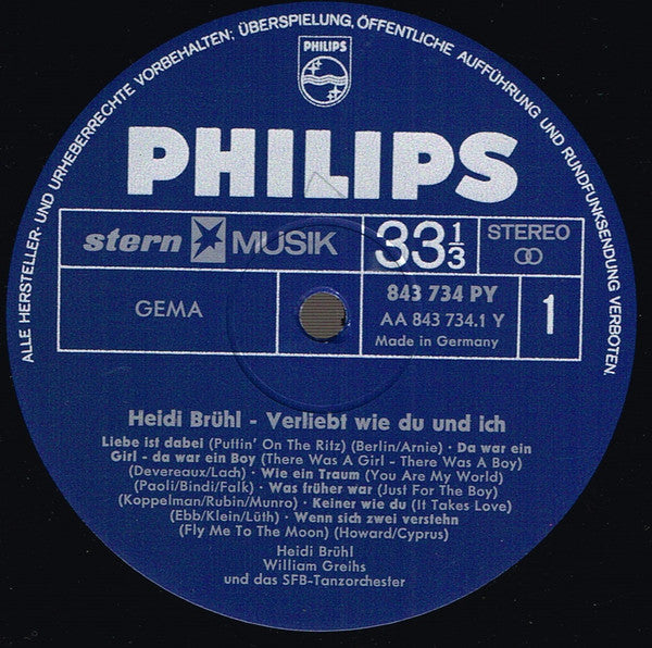 Heidi Brühl -Verliebt Wie Du Und Ich