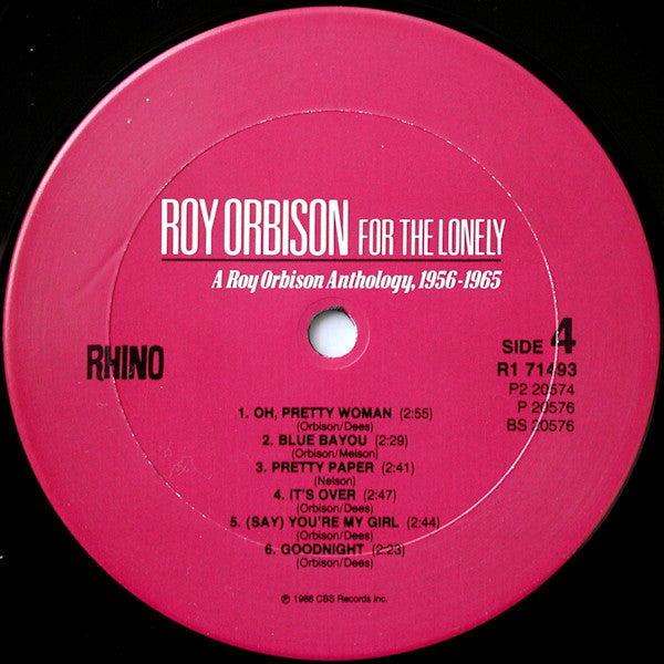 Roy Orbison -For The Lonely: A Roy Orbison Anthology, 1956-1965