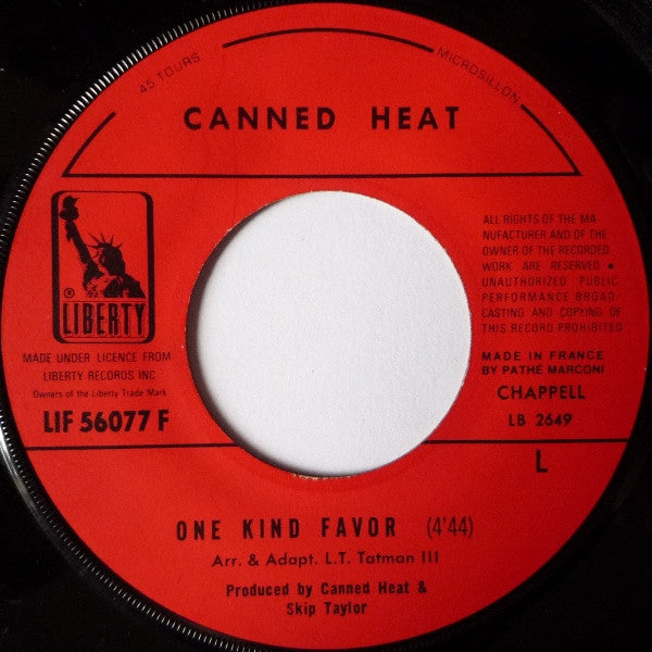 Canned Heat -Going Up The Country / One Kind Favor