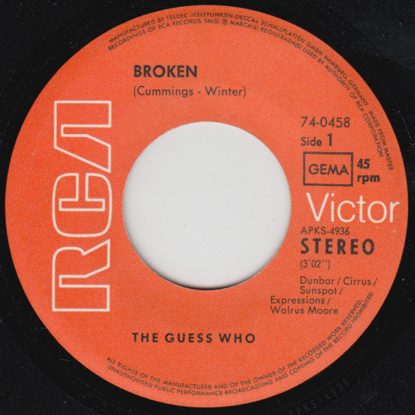 The Guess Who -Broken / Albert Flasher