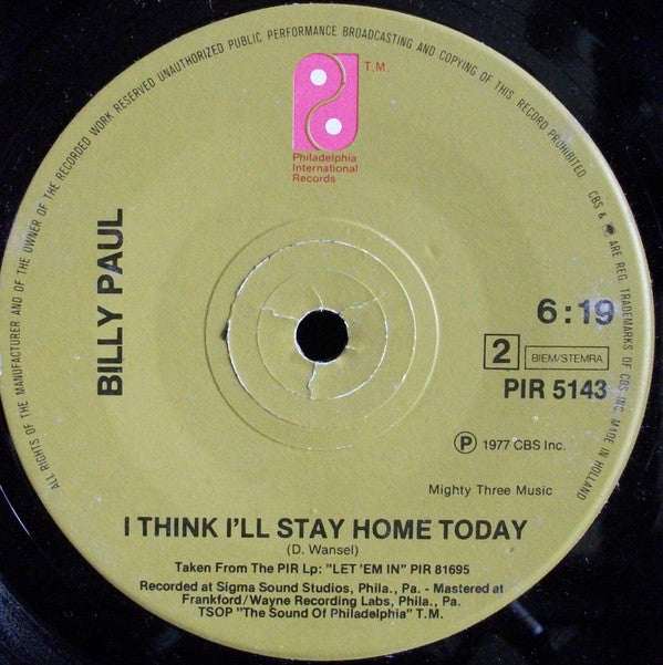 Billy Paul -Let 'Em In