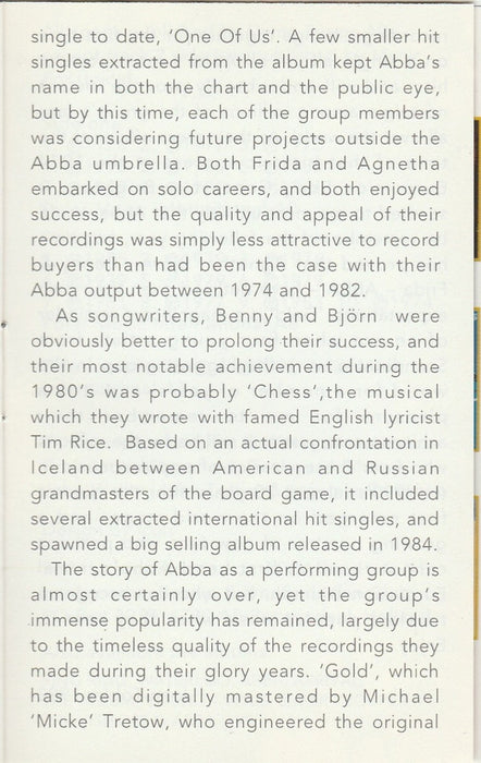 ABBA -Gold (Greatest Hits)